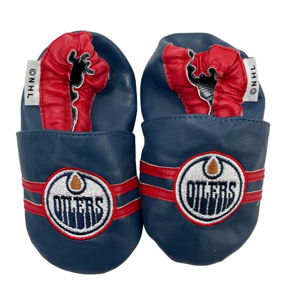NHL | Infant's Booties | Oilers | Red and Blue - Picture 3 of 6